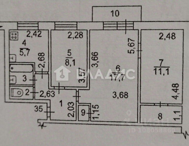 Продажа 3-комн квартиры на вторичном рынке Лобня, Мирная улица, 28