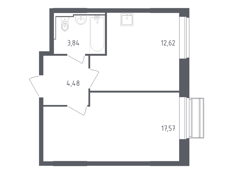 Продажа 1-комн квартиры в новостройке Лайково с., Лесная ул.,  к. 55