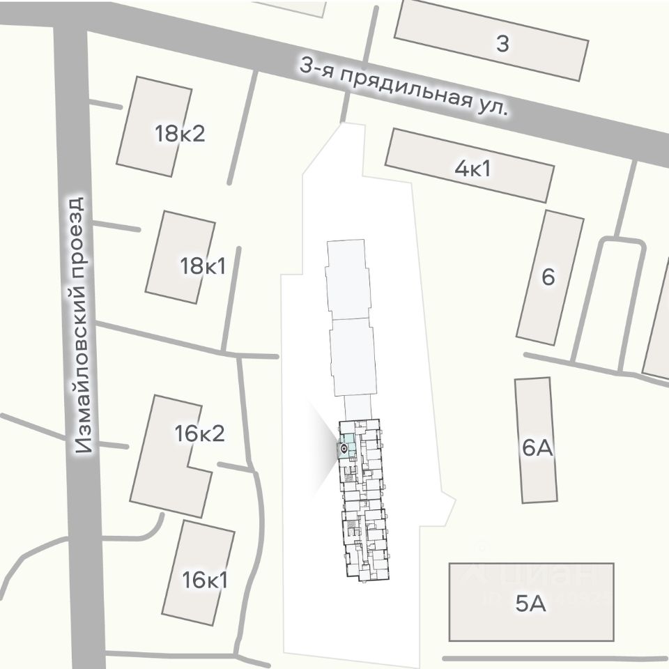 Продажа 1-комн квартиры на вторичном рынке 3-я Прядильная улица, вл4