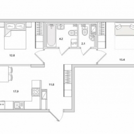 Продажа 2-комн квартиры на вторичном рынке Белоостровская улица,  д. 10 к3 с1