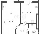 Продать Квартиры вторичка Озерковский 3-й пер  1 1