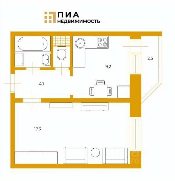 Продажа 1-комн квартиры на вторичном рынке улица Антонова-Овсеенко, 5к1