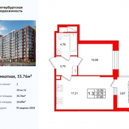 Продажа 1-комн квартиры в новостройке ул. Кубинская