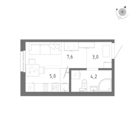 Продажа студии Шушары п., Школьная ул., к. 1 Продажа студии Шушары п., Школьная ул., к. 1