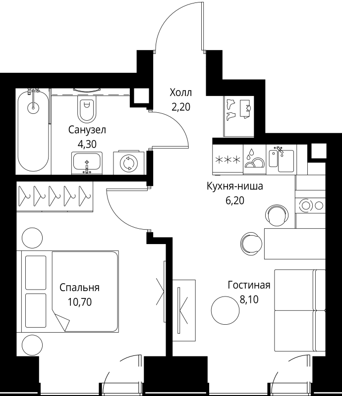 Продажа 1-комн квартиры в новостройке Москва г., Верейская ул.,  к. Indigo 3