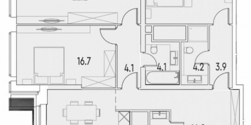 4-комн квартира ул Ивана Франко,  д. 8,  к. 2 стр 4