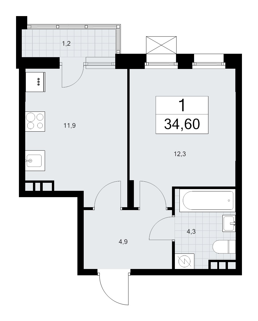 Продажа 1-комн квартиры в новостройке Сосенское пос., Куприна пр-кт,  к. 1.3