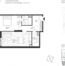 Продажа 1-комн квартиры в новостройке Крылатская ул,  д. 33 к2
