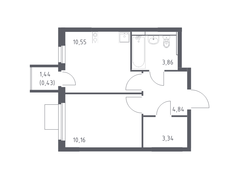 Продажа 1-комн квартиры в новостройке Мытищи г., 1-й Стрелковый пер.,  к. 5