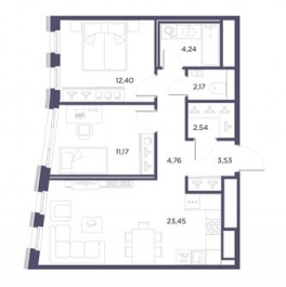 Продажа 2-комн квартиры на вторичном рынке Лисичанская улица,  д. 22 с1