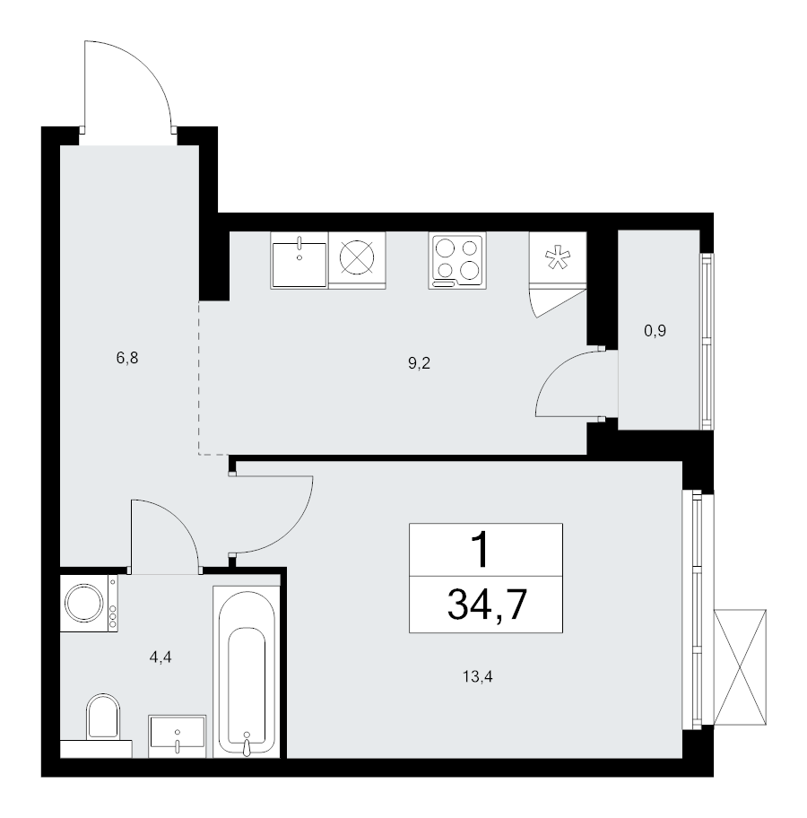 Продажа 1-комн квартиры в новостройке Сосенское пос., Куприна пр-кт,  к. 7.3