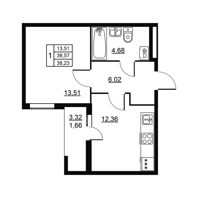 Продажа 1-комн квартиры в новостройке Новое Девяткино д., Главная ул.,  к. 3