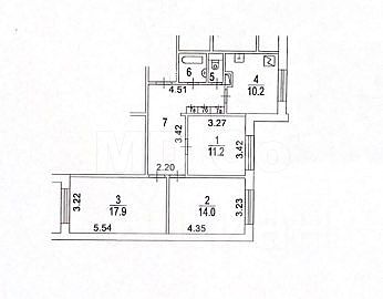 Продажа 3-комн квартиры на вторичном рынке улица Островитянова, 34К1