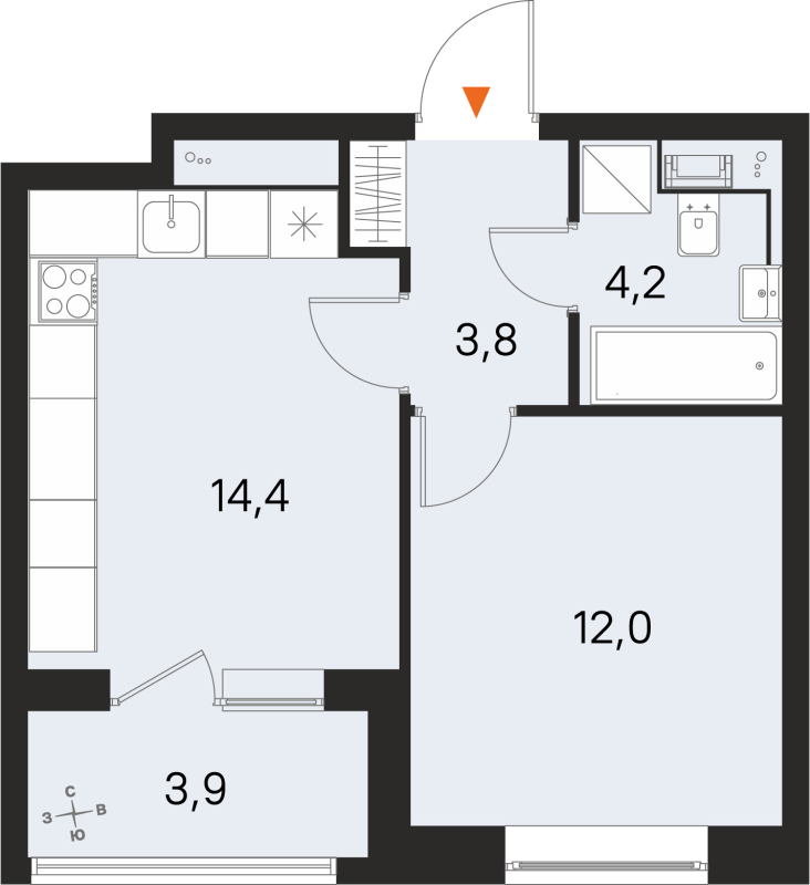 Продажа 1-комн квартиры в новостройке Московское ш,  к. 2