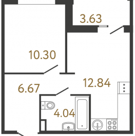 Продажа 1-комн квартиры в новостройке Санкт-Петербург г., Парашютная ул.,  к. 4