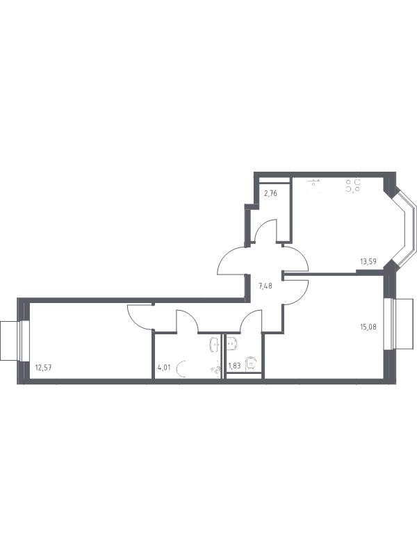 Продажа 2-комн квартиры в новостройке Москва г., Донецкая ул.,  к. 2
