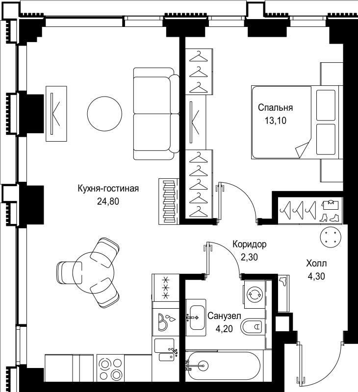 Продажа 1-комн квартиры в новостройке Москва г., Вишнёвая ул.,  к. 2