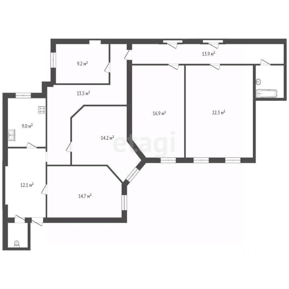 Продажа 5-комн квартиры на вторичном рынке улица Рубинштейна, 6