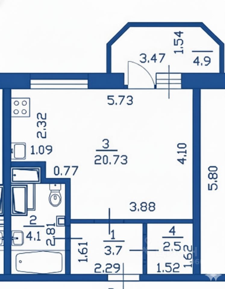 Продажа 1-комн квартиры на вторичном рынке Глухарская улица, 16к1