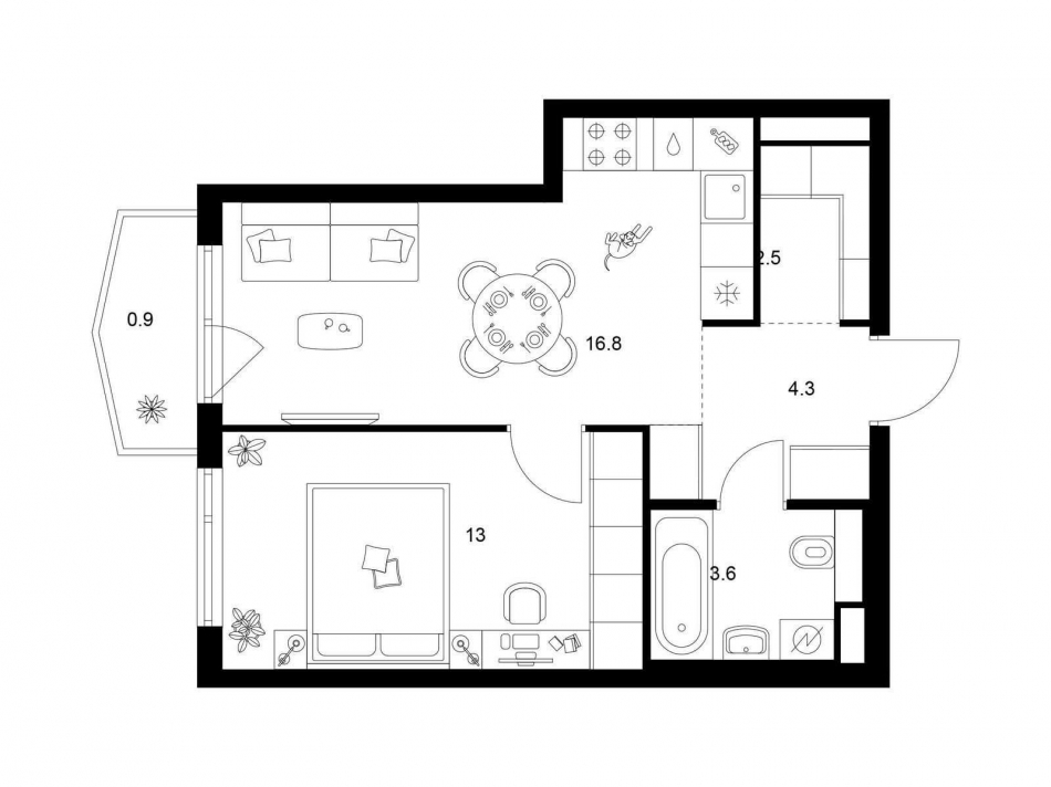 Продажа 1-комн квартиры в новостройке ул. Руставели, вл. 14, корп. 3