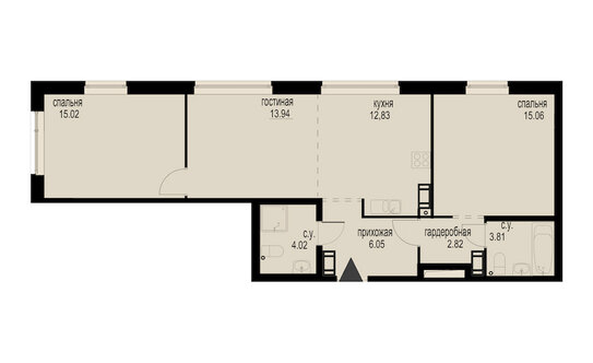 Продажа 2-комн квартиры в новостройке Московский пр-кт,  д. 72 литМ
