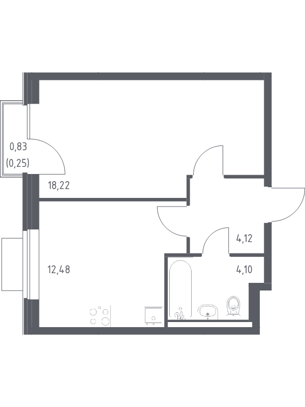 Продажа 1-комн квартиры в новостройке Горки Ленинские пгт, Каширское ш.,  к. 18.1