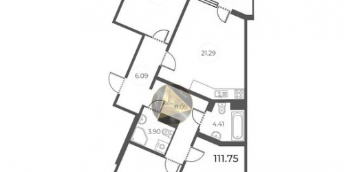 3-комн квартира ул Береговая,  д. 27,  к. 1