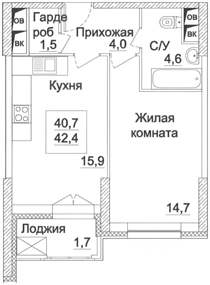 Аренда 1-комн квартиры на вторичном рынке Хорошевское шоссе, 25Ак3