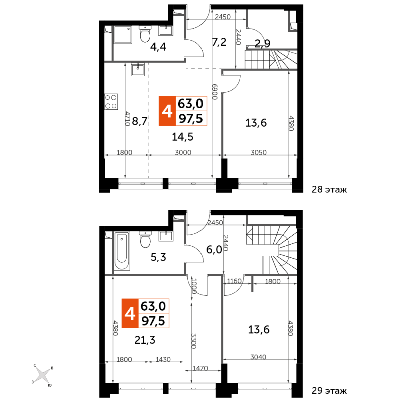 Продажа 3-комн квартиры в новостройке Москва г., Шеногина ул.,  к. 1