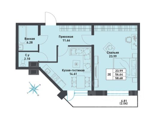 Продажа 1-комн квартиры на вторичном рынке Имени Свердлова пгт, проезд Западный, 13/1