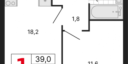 1-комн квартира Москва г., Перовское ш.,  к. 1
