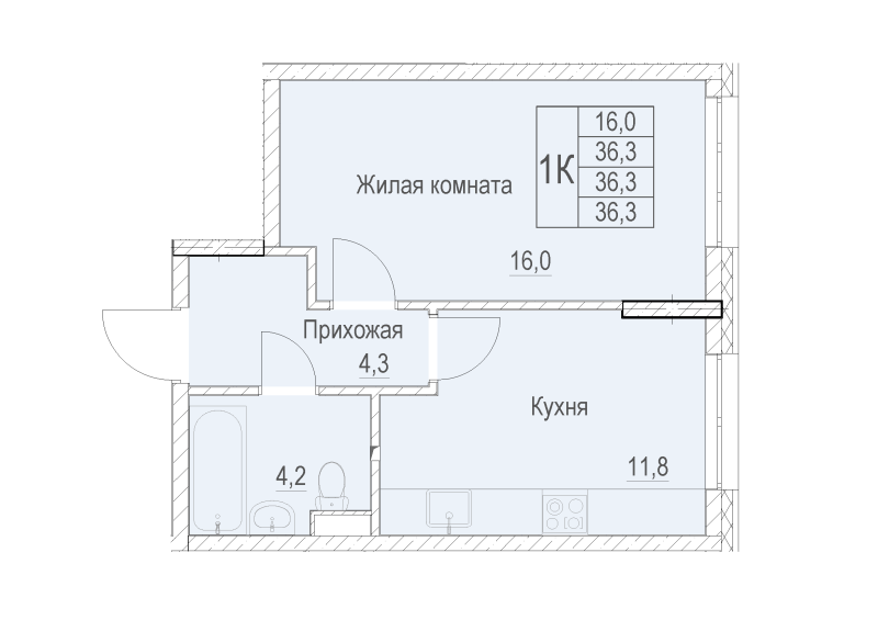 Продажа 1-комн квартиры в новостройке Мытищи г., Академика Каргина ул.,  к. 5