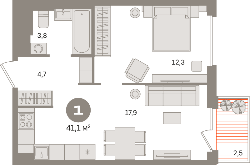 Продажа 1-комн квартиры в новостройке Москва г., Загорьевская ул.,  к. 2