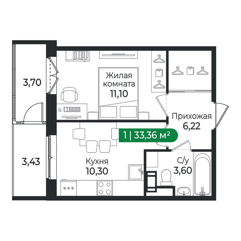 Продажа 1-комн квартиры в новостройке Сертолово г., Дмитрия Кожемякина ул.,  к. 4