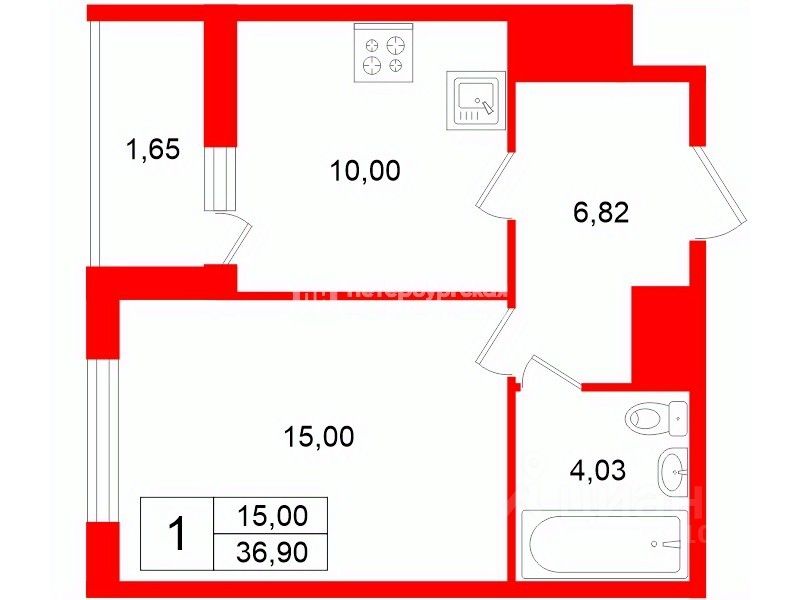 Продажа 1-комн квартиры на вторичном рынке пос. Бугры, улица Нижняя, 5к3