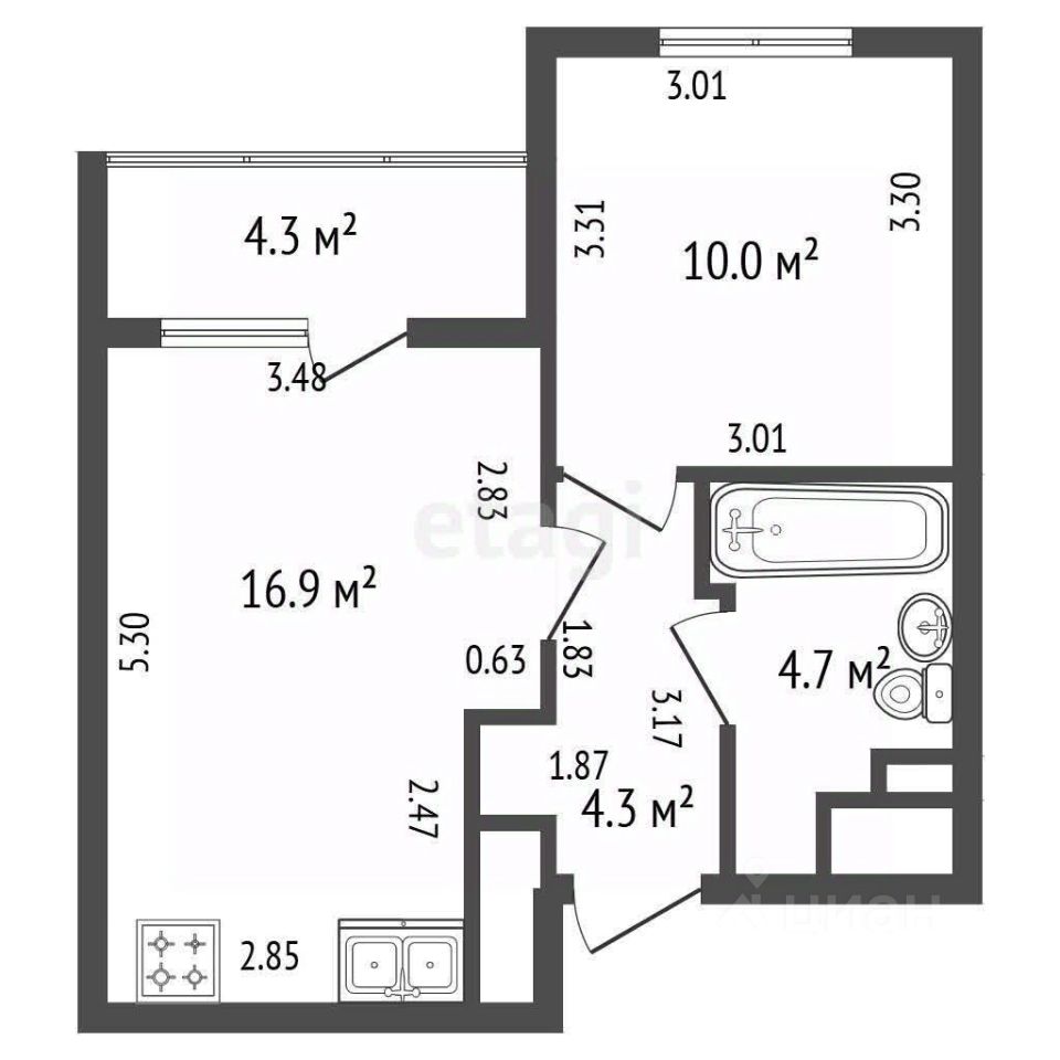 Продажа 1-комн квартиры на вторичном рынке улица Верхне-Каменская, 9к1