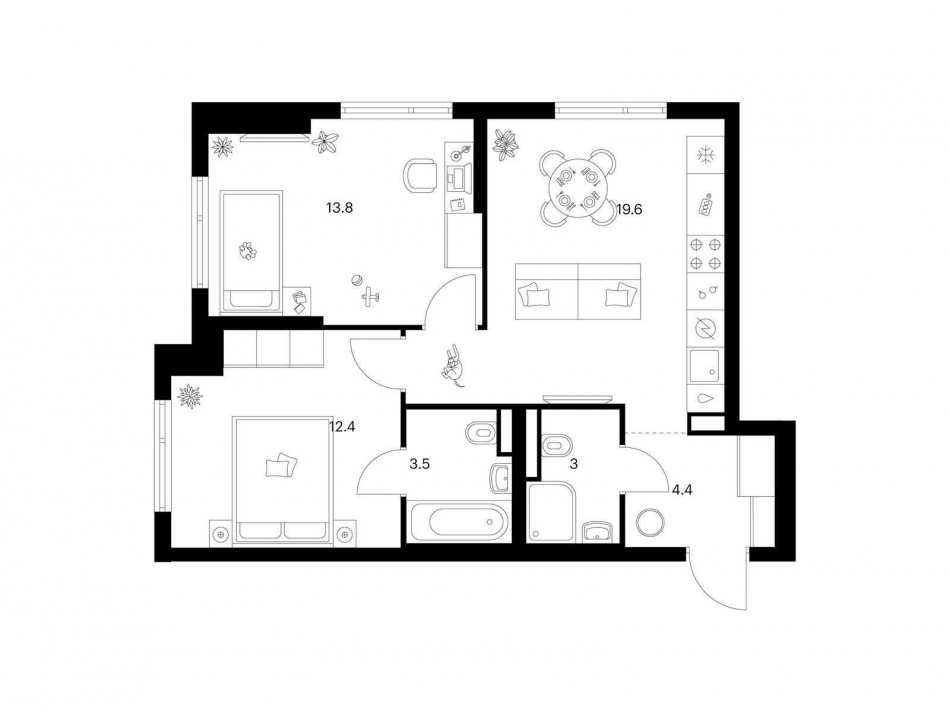 Продажа 2-комн квартиры в новостройке Середневский лес, корп. 2.1.3