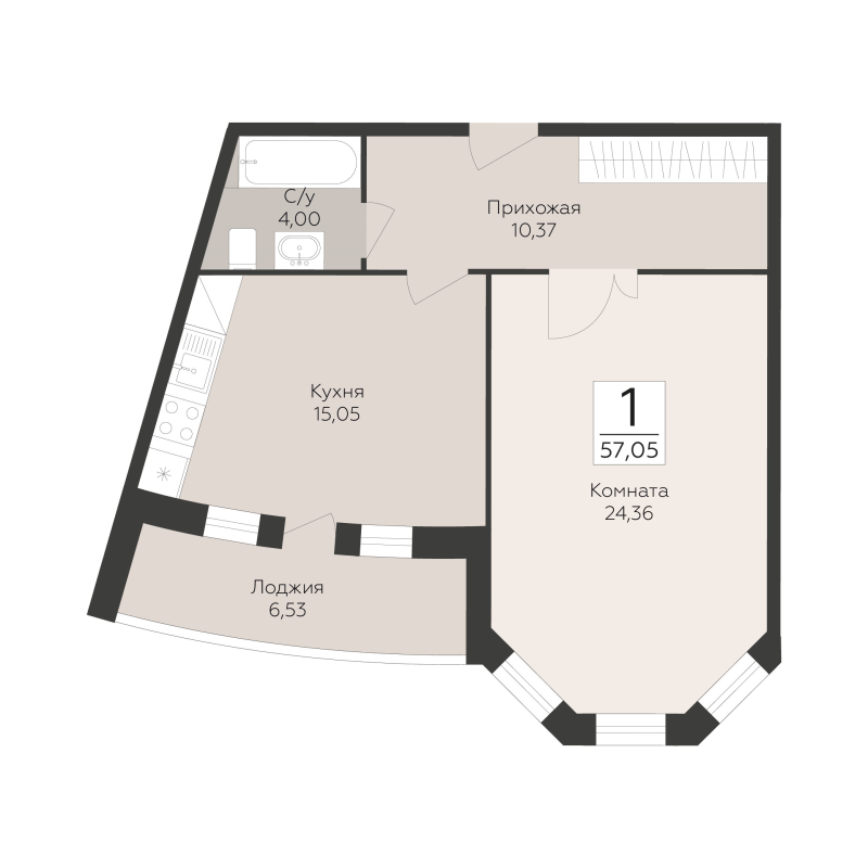Продажа 1-комн квартиры в новостройке Подольск г., Красногвардейский б-р,  к. 33А