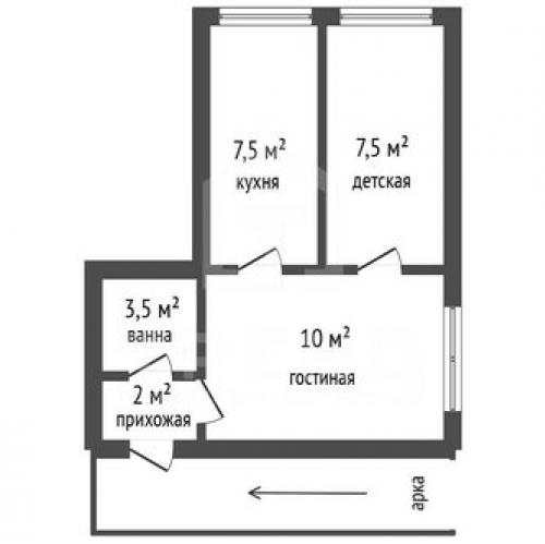 2-комн квартира Советская 7-я ул,  д. 30