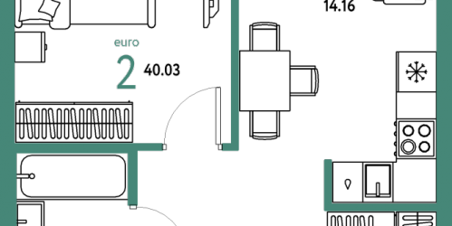 1-комн квартира Мытищи г., Комарова ул.,  к. Дом Перов