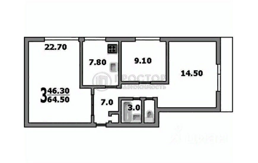 Продажа 3-комн квартиры на вторичном рынке Юрьевский переулок, 16К1