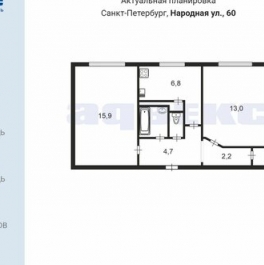 Продажа 2-комн квартиры на вторичном рынке Народная улица,  д. 60