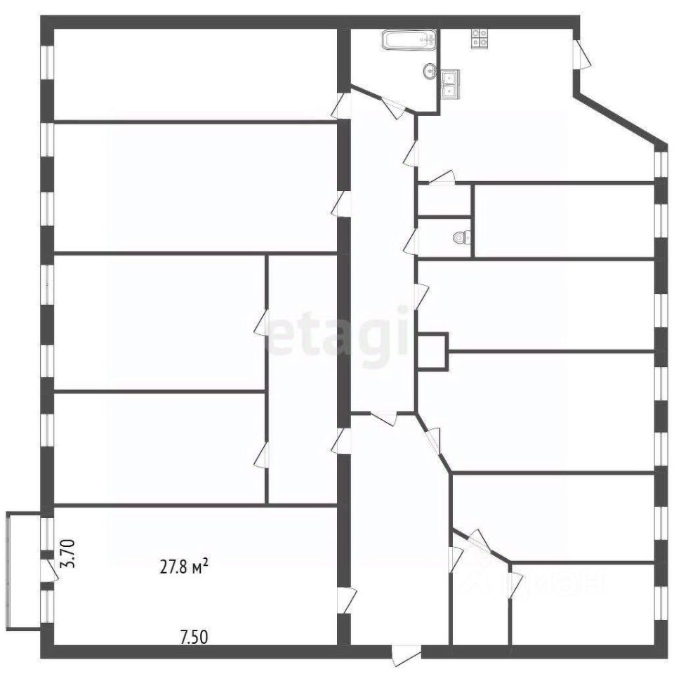 Продажа 6-комн квартиры на вторичном рынке Садовая улица, 32/1