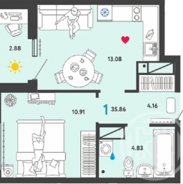 Продажа 1-комн квартиры на вторичном рынке Двинская ул. ,  д. 6