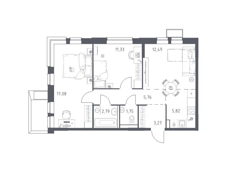 Продажа 2-комн квартиры в новостройке Егорово п., Колхозная ул.,  к. 3.3