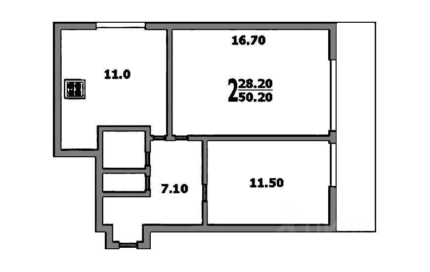 Продажа 2-комн квартиры на вторичном рынке улица Газопровод, 3К1