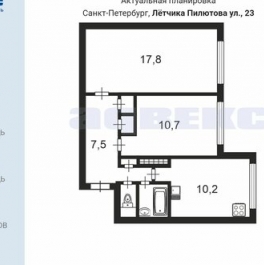 Продажа 2-комн квартиры на вторичном рынке улица Лётчика Пилютова,  д. 23