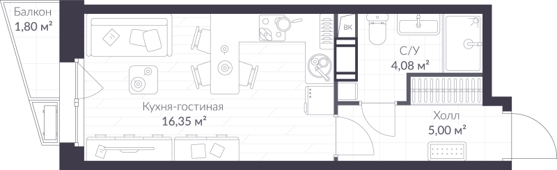 Продажа студии Сертолово г., Дмитрия Кожемякина ул.,  к. 7
