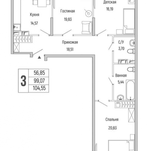 3-комн квартира Ильинское-Усово п., Новорижское ш.,  к. 1