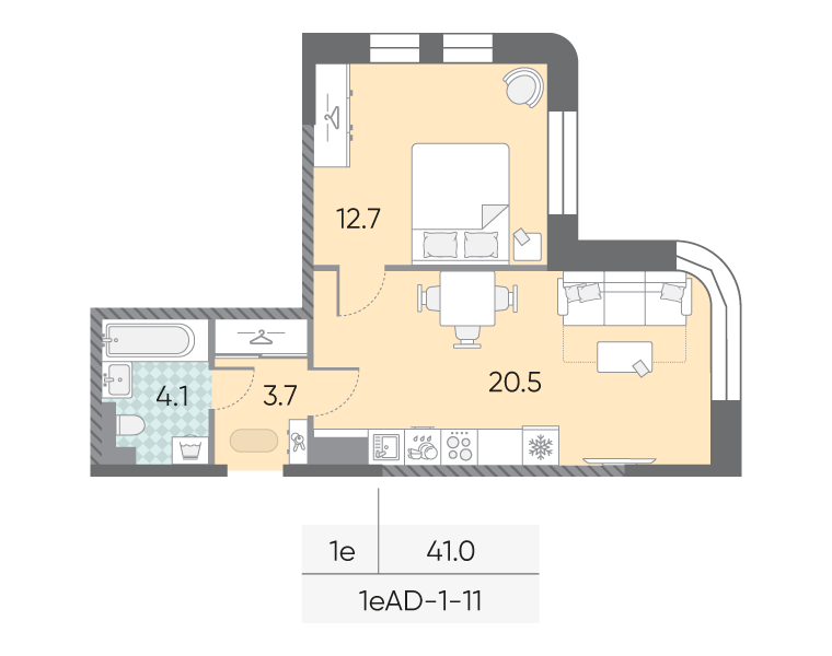 Продажа 1-комн квартиры в новостройке Москва г., Братьев Весниных б-р,  к. 1-3